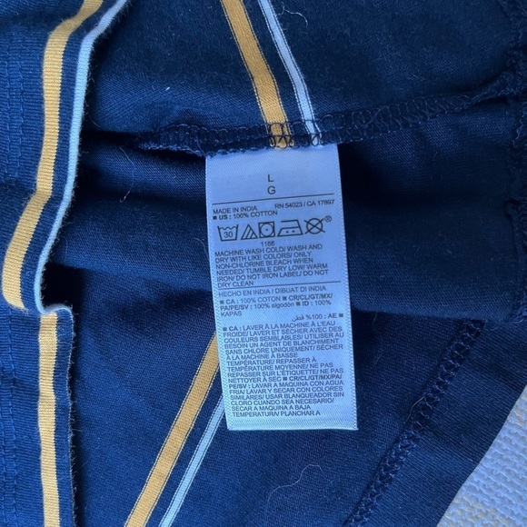 Old Navy Blue and Yellow Striped Tee - Picture 4 of 4